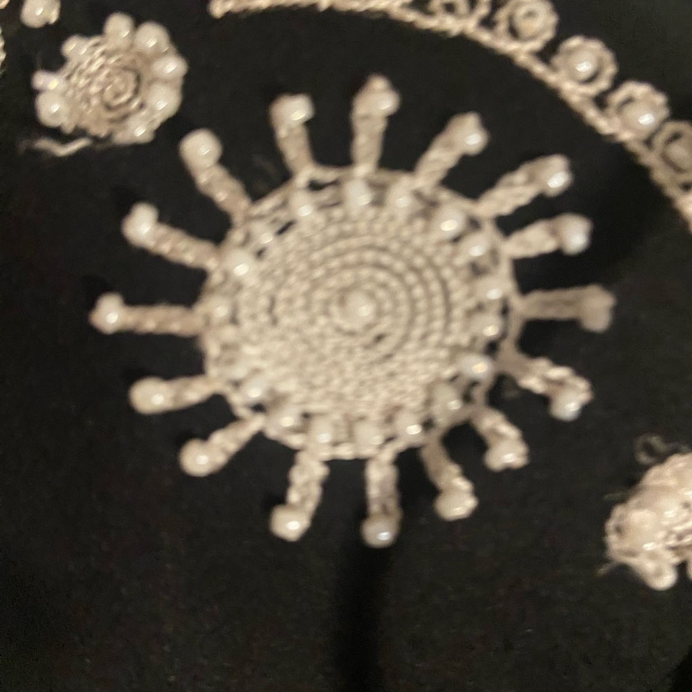 Pappell Boutique Evening XL BEAUTIFUL BLOUSE Beaded with butterfly sleeves . - Picture 3 of 5